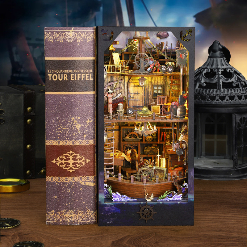 2014 DIY Book Nook Doll House  - огляд і ціна Diy Wooden Book Nook Kit Shelf Insert