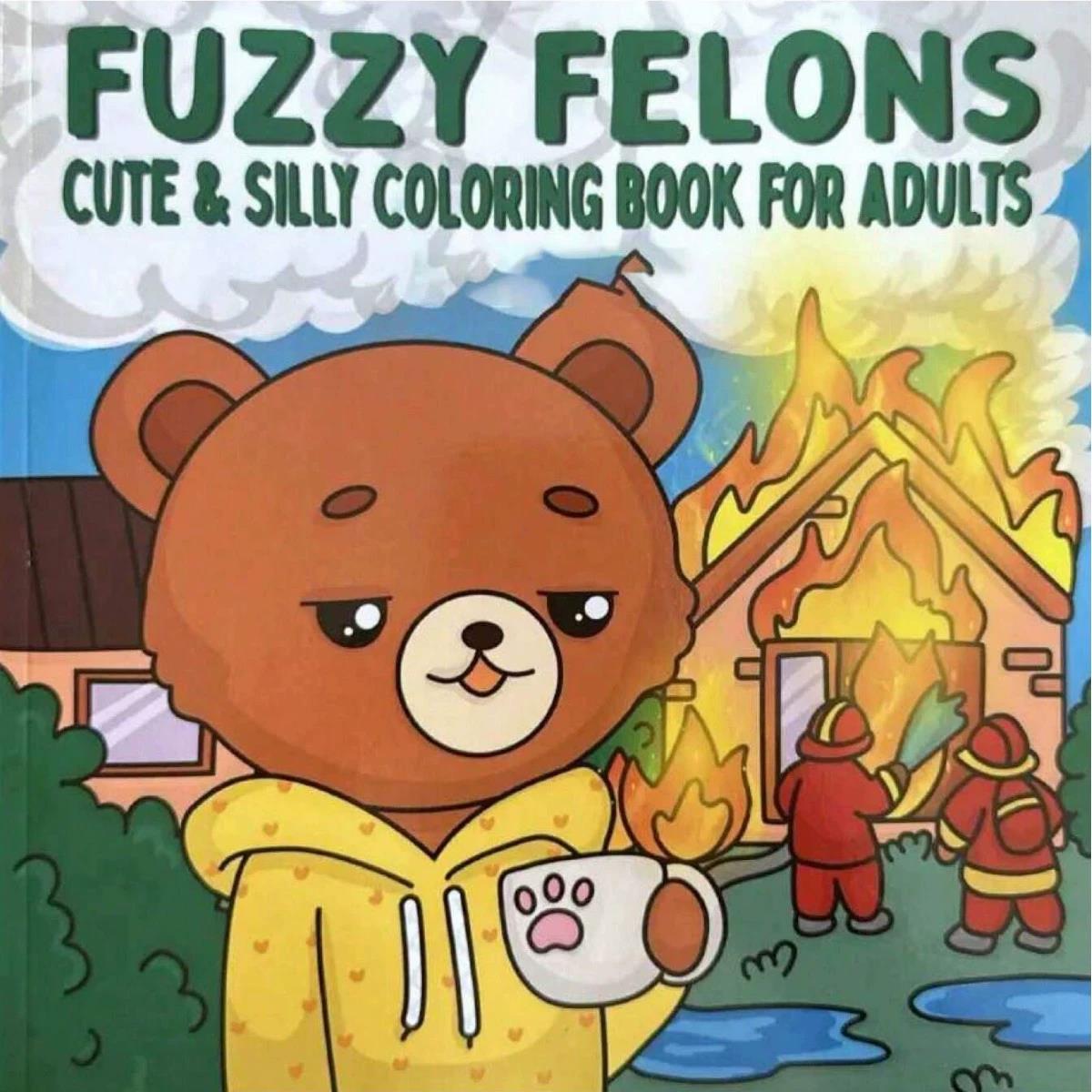 Fuzzy Felons Adult Coloring Bo - огляд і ціна Adult Coloring Book Stress Relief