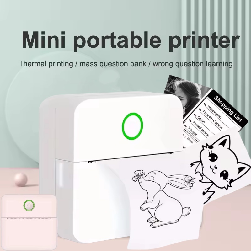 Mini Portabl Printer Inkless S - огляд і ціна Mini Pocket Thermal Printer Paper Roll