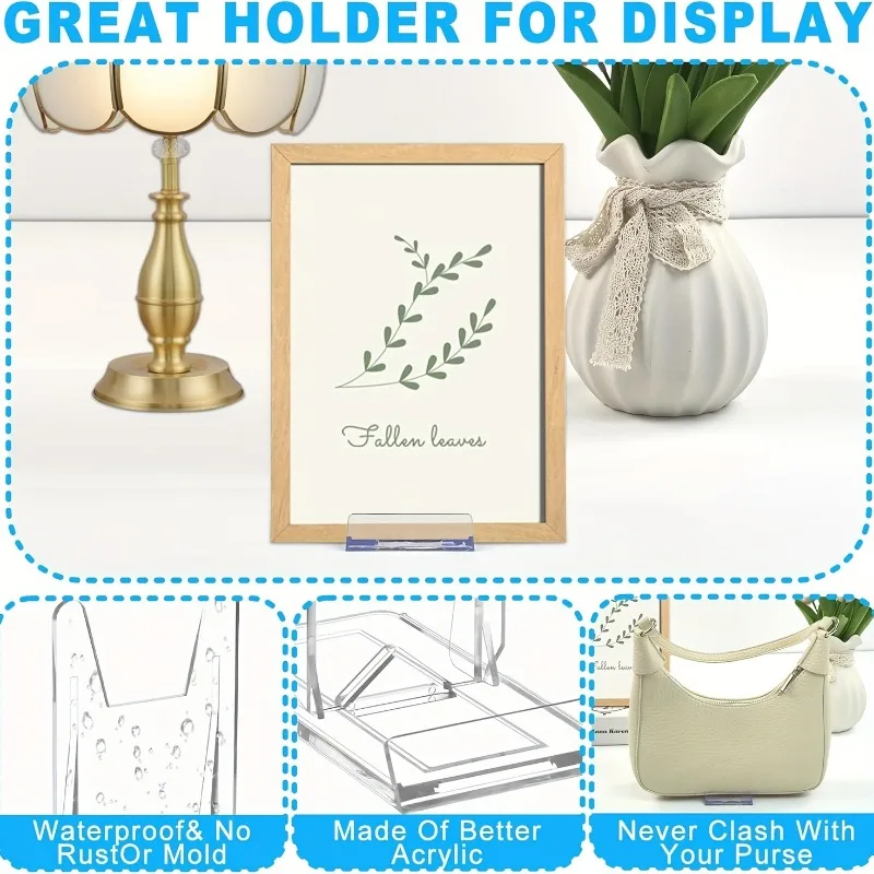 5/12pcs Clear Acrylic Display  - огляд і ціна Clear Acrylic Book Stand Holder