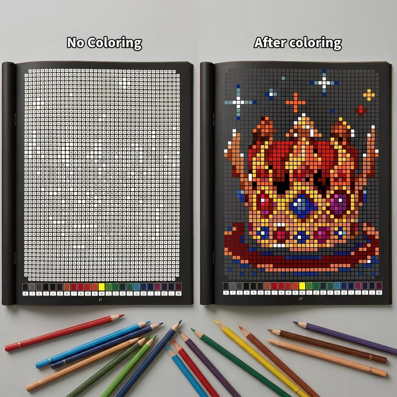 Mystery Mosaics Color by Numbe - огляд і ціна Adult Coloring Book Stress Relief