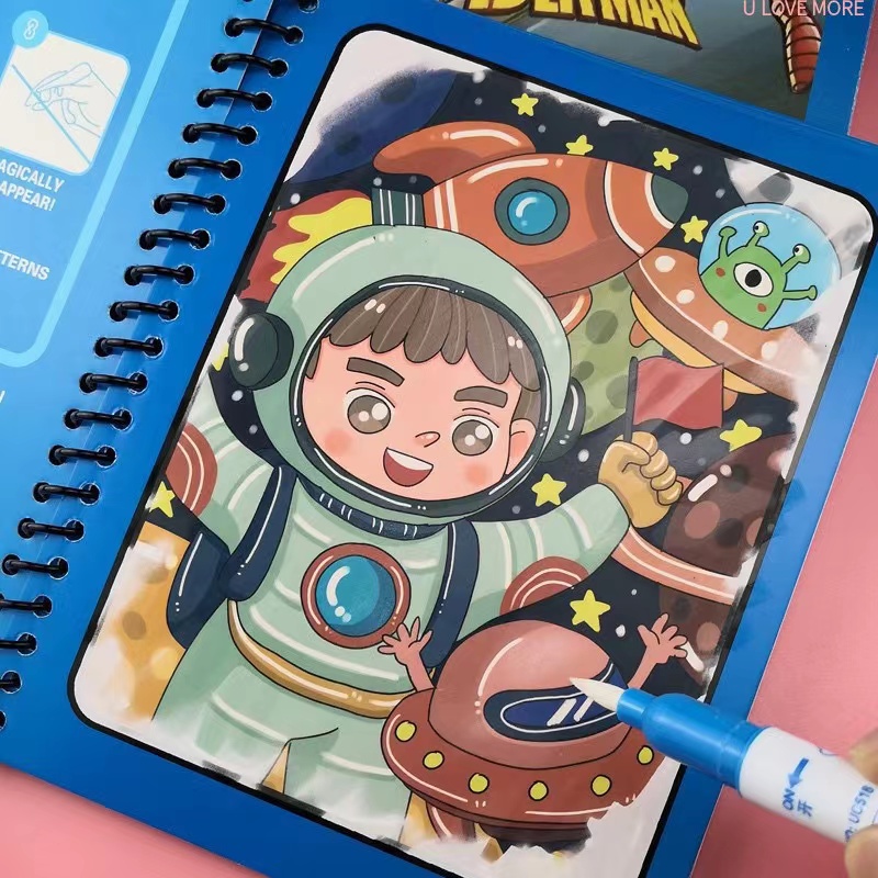 1Pcs Magical Book Water Drawin - огляд і ціна Reusable Water Magic Coloring Book