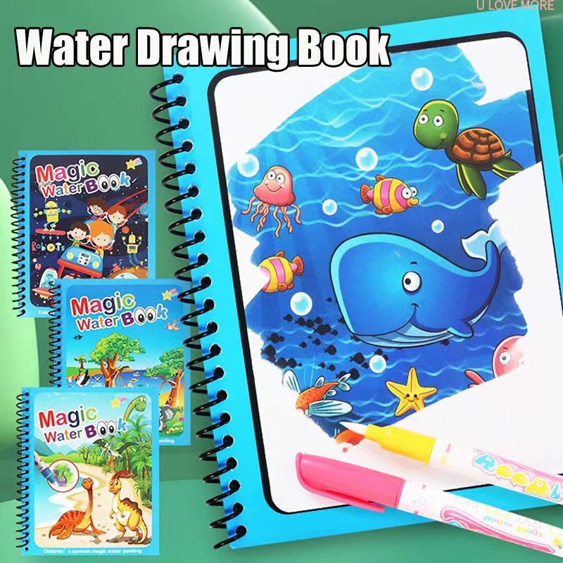 1Pcs Magical Book Water Drawin - огляд і ціна Reusable Water Magic Coloring Book