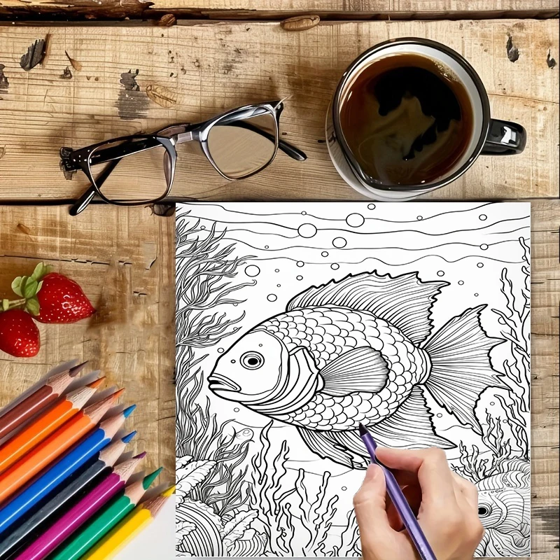 Summer Underwater Coloring Boo - огляд і ціна Adult Coloring Book Stress Relief