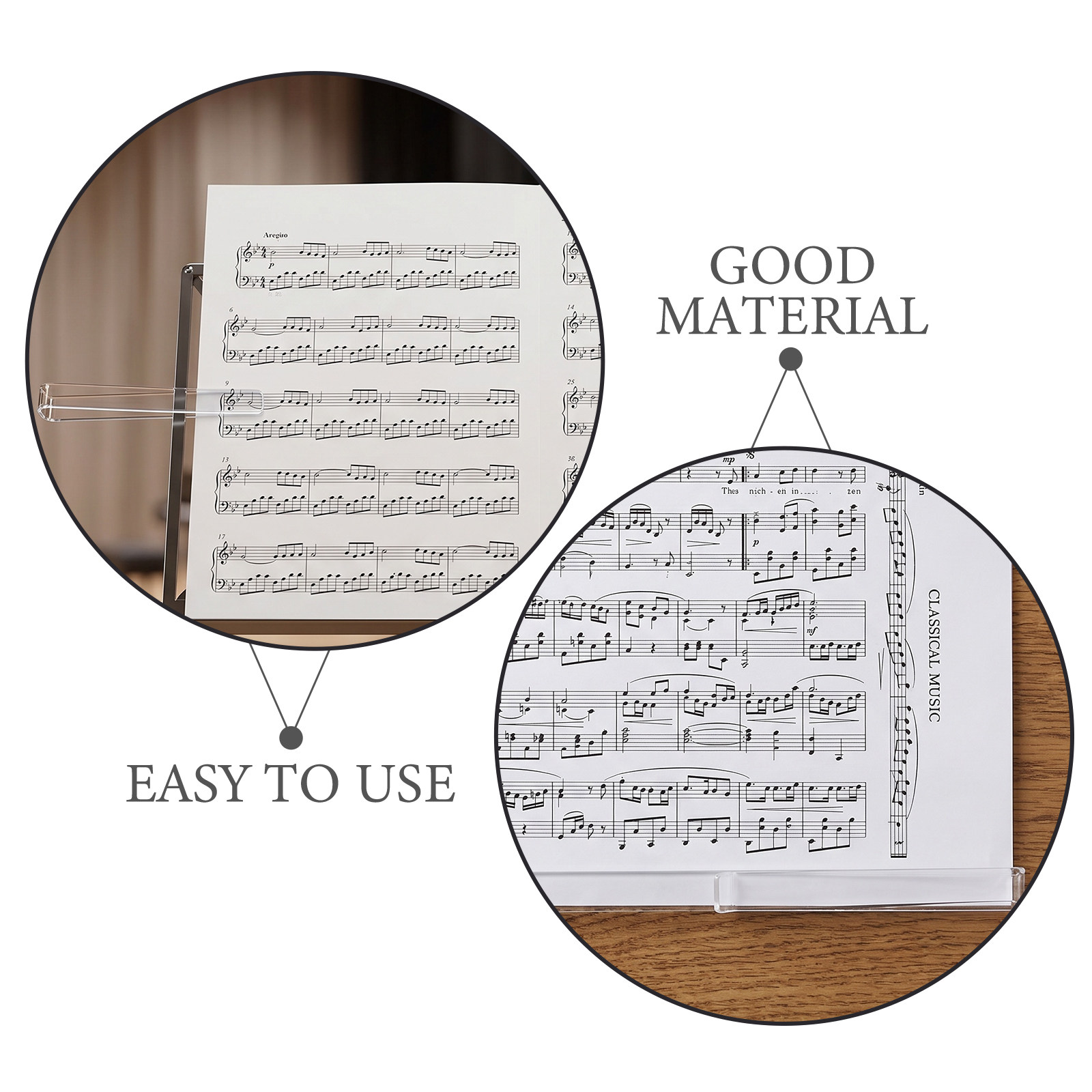 6 Pairs Music Book Page Holder - огляд і ціна Clear Acrylic Book Stand Holder