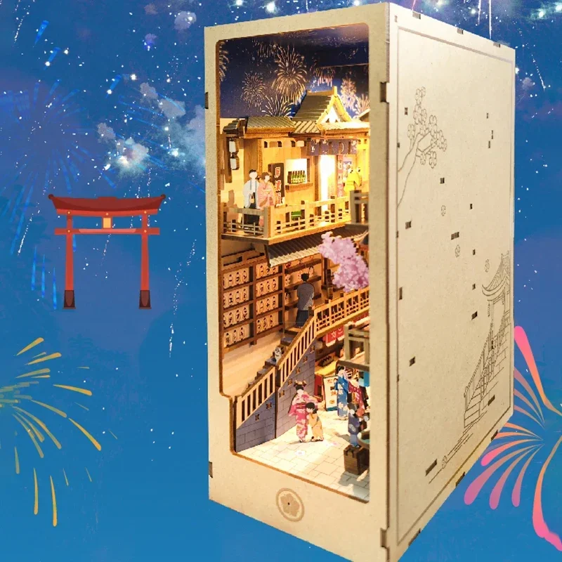 Japanese Retro DIY Wooden Book - огляд і ціна Diy Wooden Book Nook Kit Shelf Insert