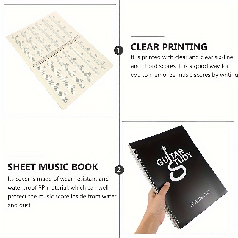 50 Pages Guitar Tablature Note - огляд і ціна Blank Sheet Music Notebook
