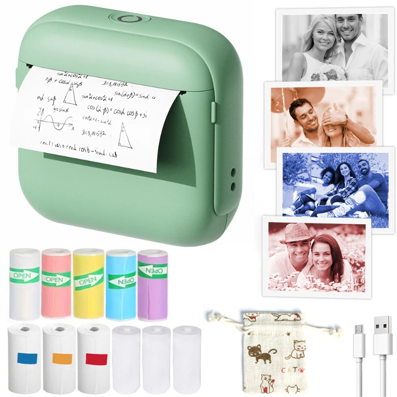 Mini Pocket Bluetooth Inkless  - огляд і ціна Mini Pocket Thermal Printer Paper Roll